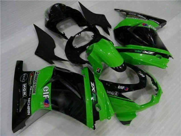08-12 Schwarz Grün Kawasaki EX250 Motorrad Vollverkleidung 08-12 Schwarz Grün Kawasaki EX250 Motorrad Vollverkleidung