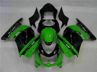 08-12 Schwarz Grün Kawasaki EX250 Motorrad Vollverkleidung