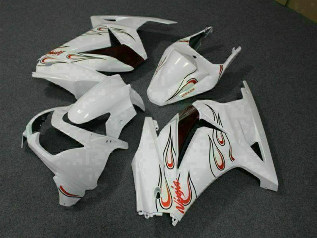 08-12 Weiß Rot Kawasaki EX250 Motorrad Verkleidung 08-12 Weiß Rot Kawasaki EX250 Motorrad Verkleidung