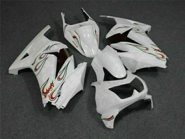 08-12 Weiß Rot Kawasaki EX250 Motorrad Verkleidung 08-12 Weiß Rot Kawasaki EX250 Motorrad Verkleidung