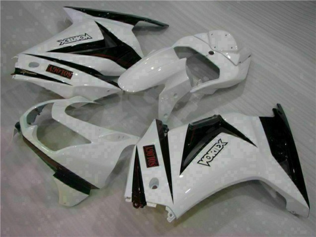 08-12 Weiß Schwarz Kawasaki EX250 Motorrad Verkleidung