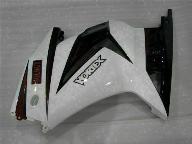 08-12 Weiß Schwarz Kawasaki EX250 Motorrad Verkleidung