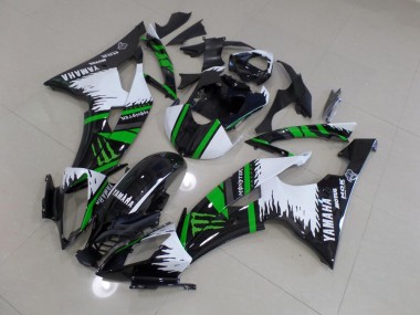08-16 Besonders Weiß Grün Monster Yamaha YZF R6 Motorrad Verkleidung