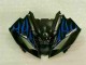 08-16 Blau Flamme Schwarz Yamaha YZF R6 Motorrad Verkleidung