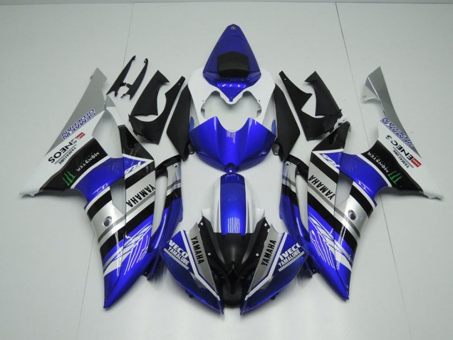 08-16 Blau Weiß ENEOS Monster Yamaha YZF R6 Motorrad Verkleidung 08-16 Blau Weiß ENEOS Monster Yamaha YZF R6 Motorrad Verkleidung