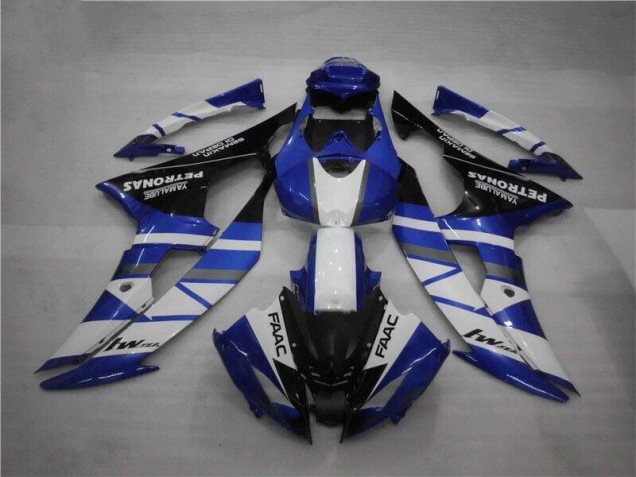 08-16 Blau Weiß FAAC Yamaha YZF R6 Motorrad Verkleidung