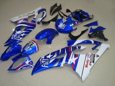08-16 Blau Weiß Fiat 27 Rot Wudy Yamaha YZF R6 Motorrad Verkleidung