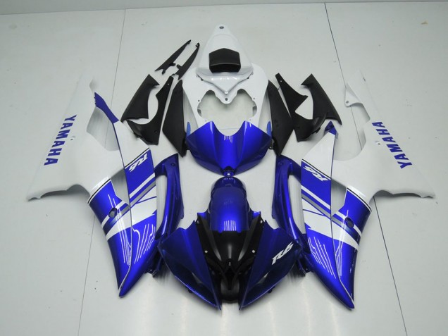 08-16 Blau Weiß OEM Stil Yamaha YZF R6 Motorrad Verkleidung
