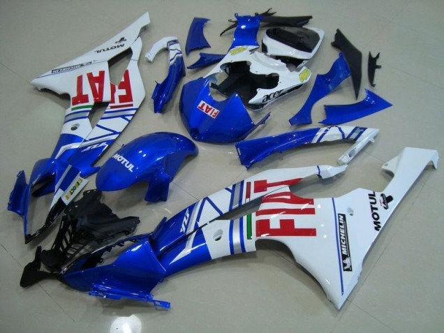 08-16 Blau Weiß Rot Fiat Yamaha YZF R6 Motorrad Verkleidung 08-16 Blau Weiß Rot Fiat Yamaha YZF R6 Motorrad Verkleidung