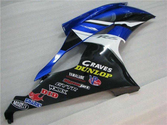 08-16 Blau Yamaha YZF R6 Motorrad Verkleidung & Plastik