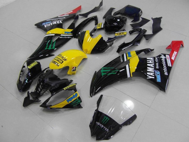 08-16 Gelb Monster Yamaha YZF R6 Motorrad Vollverkleidung