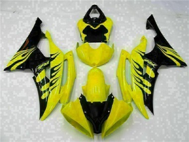 08-16 Gelb Schwarz Yamaha YZF R6 Motorrad Verkleidung