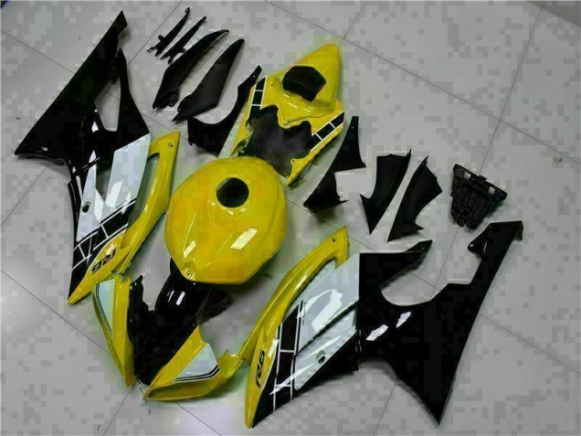 08-16 Gelb Schwarz Yamaha YZF R6 Motorrad Vollverkleidung 08-16 Gelb Schwarz Yamaha YZF R6 Motorrad Vollverkleidung