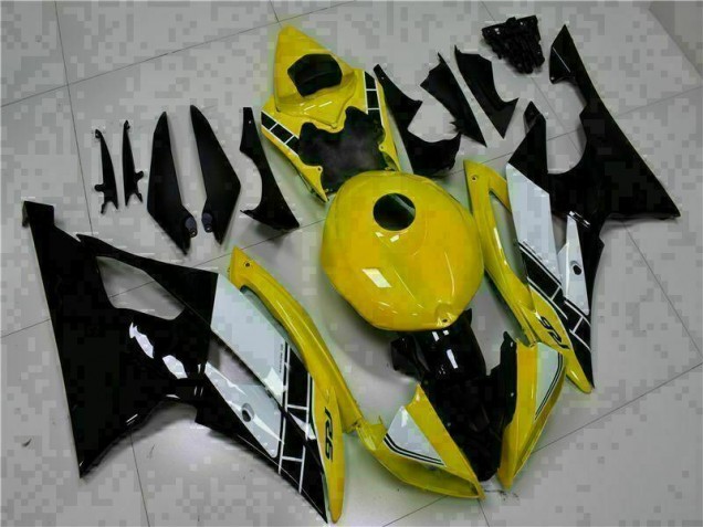 08-16 Gelb Schwarz Yamaha YZF R6 Motorrad Vollverkleidung 08-16 Gelb Schwarz Yamaha YZF R6 Motorrad Vollverkleidung