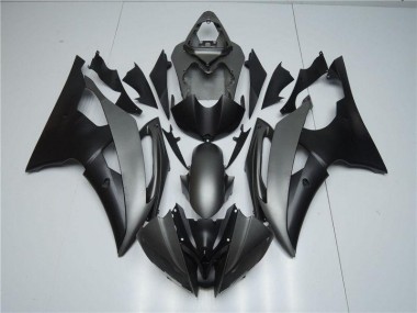 08-16 Grau Schwarz Yamaha YZF R6 Motorrad Vollverkleidung