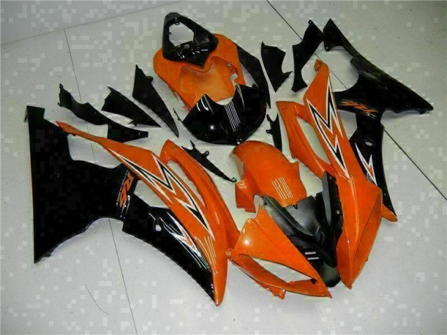 08-16 Orange Schwarz Yamaha YZF R6 Motorrad Verkleidung