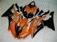 08-16 Orange Schwarz Yamaha YZF R6 Motorrad Verkleidung