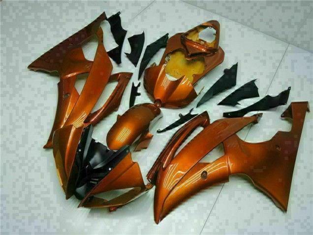 08-16 Orange Yamaha YZF R6 Motorrad Verkleidung