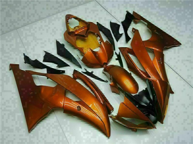 08-16 Orange Yamaha YZF R6 Motorrad Verkleidung