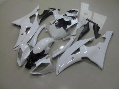 08-16 Perl Weiß ohne Aufkleber Yamaha YZF R6 Motorrad Verkleidung