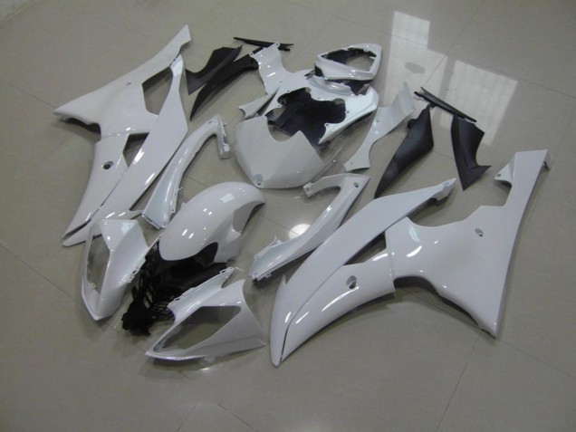 08-16 Perl Weiß ohne Aufkleber Yamaha YZF R6 Motorrad Verkleidung