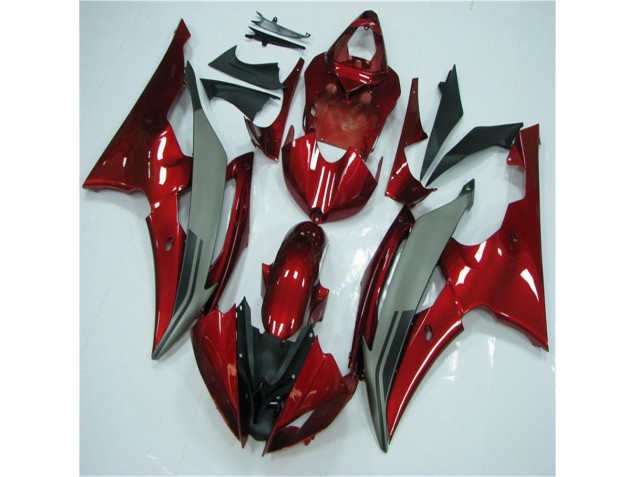 08-16 Rot Grau Yamaha YZF R6 Motorrad Verkleidung 08-16 Rot Grau Yamaha YZF R6 Motorrad Verkleidung