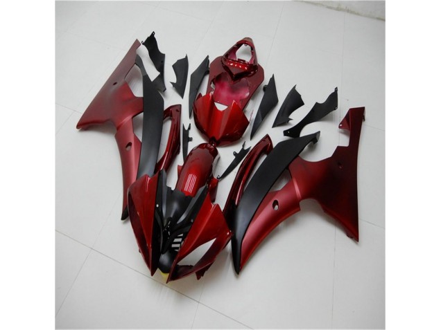 08-16 Rot Schwarz Yamaha YZF R6 Motorrad Verkleidung