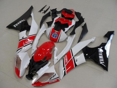 08-16 Rot Weiß Schwarz Yamaha YZF R6 Motorrad Verkleidung Komplett Sets