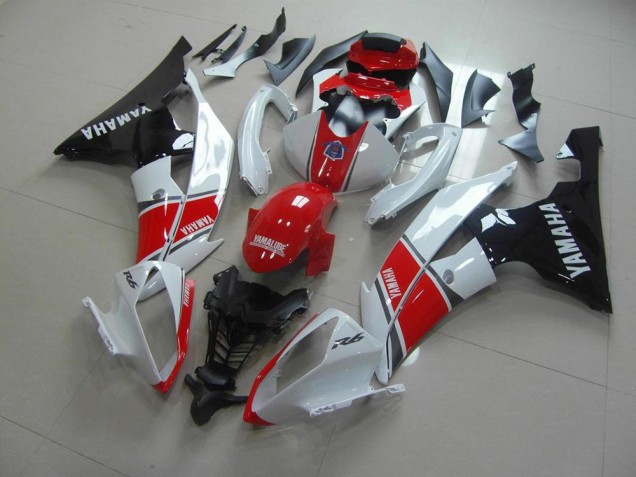 08-16 Rot Weiß Schwarz Yamaha YZF R6 Motorrad Verkleidung & Plastik 08-16 Rot Weiß Schwarz Yamaha YZF R6 Motorrad Verkleidung & Plastik