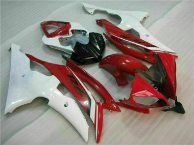 08-16 Rot Weiß Yamaha YZF R6 Motorrad Verkleidung
