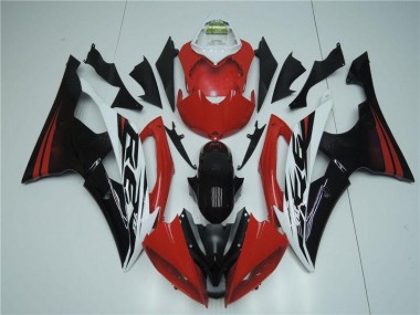 08-16 Rot Weiß Yamaha YZF R6 Motorrad Verkleidungen