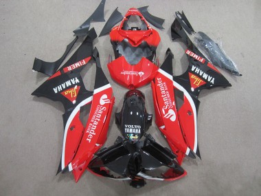 08-16 Schwarz Rot Weiß SantUnder Yamaha YZF R6 Motorrad Verkleidung