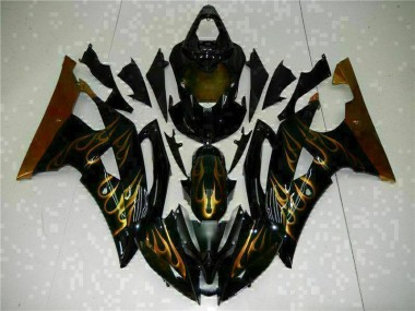 08-16 Schwarz Yamaha YZF R6 Motorrad Verkleidung & Plastik