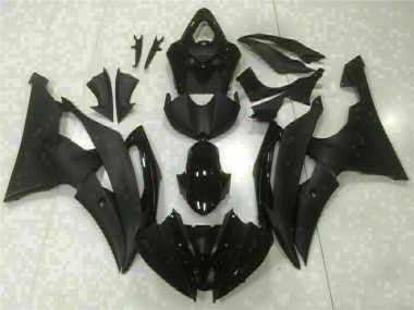 08-16 Schwarz Yamaha YZF R6 Motorrad Verkleidungen