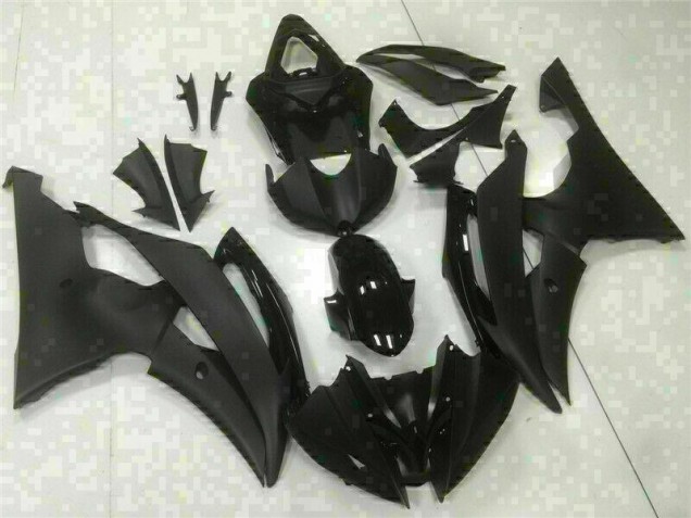 08-16 Schwarz Yamaha YZF R6 Motorrad Verkleidungen