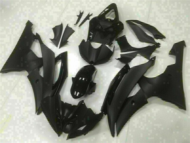 08-16 Schwarz Yamaha YZF R6 Motorrad Verkleidungen