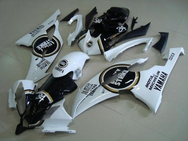 08-16 Schwarzer Lucky Strike Yamaha YZF R6 Motorrad Verkleidung