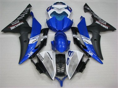 08-16 Weiß Blau Schwarz Yamaha YZF R6 Motorrad Verkleidung