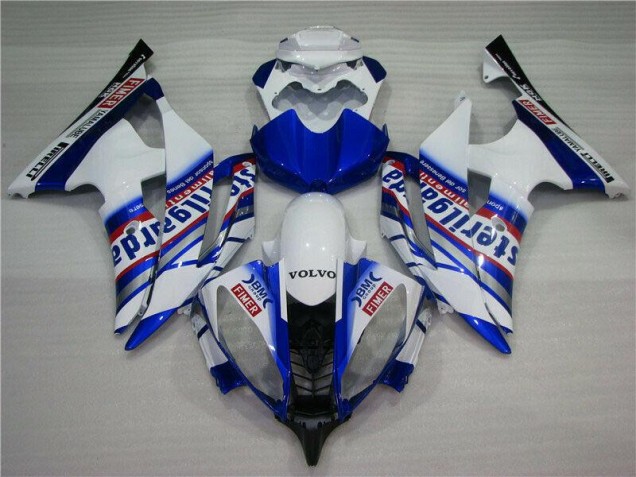 08-16 Weiß Blau Sterilgarda Volvo Yamaha YZF R6 Motorrad Verkleidung