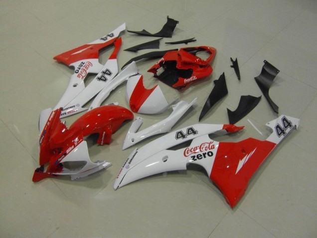 08-16 Weiß Rot Coca Cola Zero 44 Yamaha YZF R6 Motorrad Verkleidung