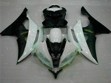 08-16 Weiß Schwarz Yamaha YZF R6 Motorrad Verkleidung & Plastik