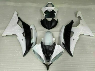 08-16 Weiß Schwarz Yamaha YZF R6 Motorrad Verkleidungen & Plastik
