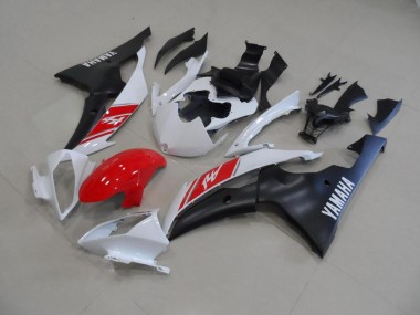 08-16 Weiß Und Matt Schwarz Yamaha YZF R6 Motorrad Verkleidung