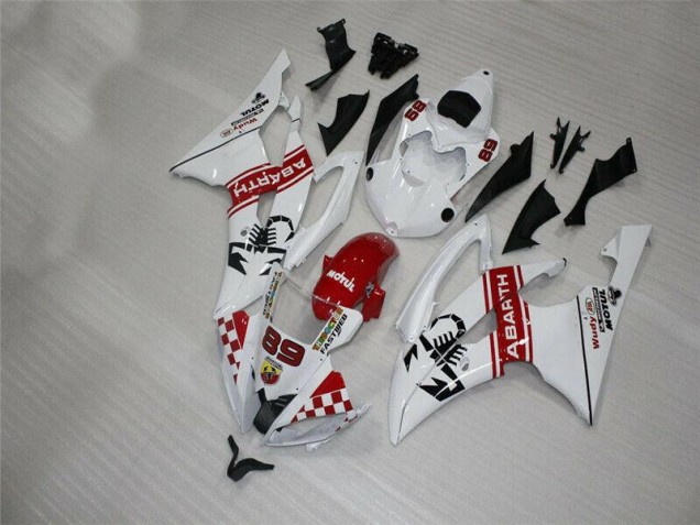 08-16 Weiß Yamaha YZF R6 Motorrad Verkleidung Komplett Sets 08-16 Weiß Yamaha YZF R6 Motorrad Verkleidung Komplett Sets