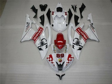 08-16 Weiß Yamaha YZF R6 Motorrad Verkleidung Komplett Sets