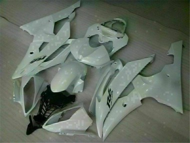 08-16 Weiß Yamaha YZF R6 Motorrad Vollverkleidung & Plastik