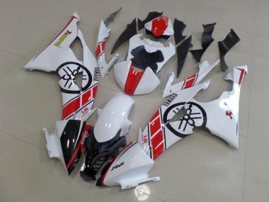 08-16 Weiß mit Big Yamaha Logo Yamaha YZF R6 Motorrad Verkleidung