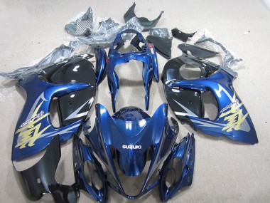 08-19 Blau Weiß Gold Aufkleber Suzuki GSXR 1300 Hayabusa Motorrad Verkleidung