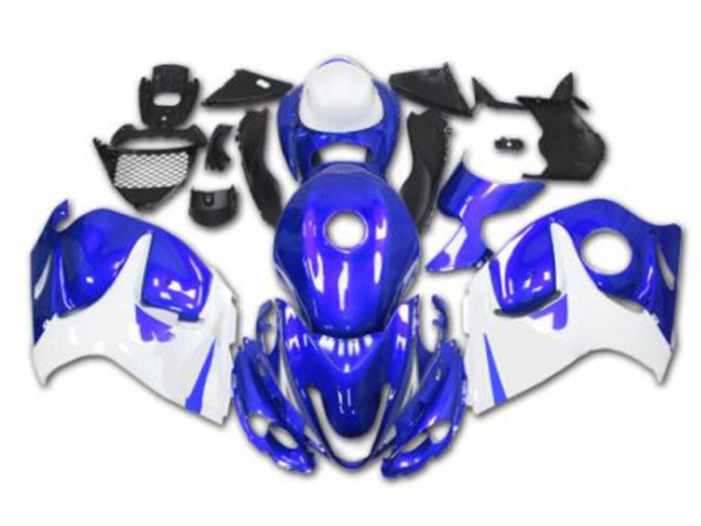 08-19 Blau Weiß Suzuki GSXR 1300 Hayabusa Motorrad Verkleidung