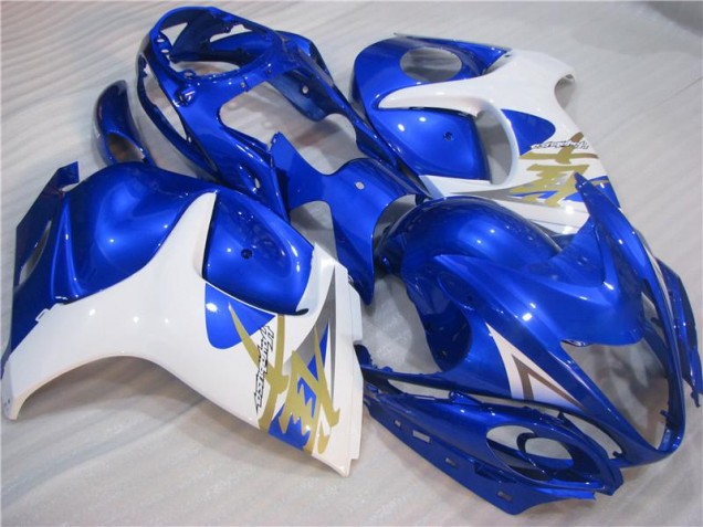 08-19 Blau Weiß Suzuki GSXR 1300 Hayabusa Motorrad Vollverkleidung 08-19 Blau Weiß Suzuki GSXR 1300 Hayabusa Motorrad Vollverkleidung